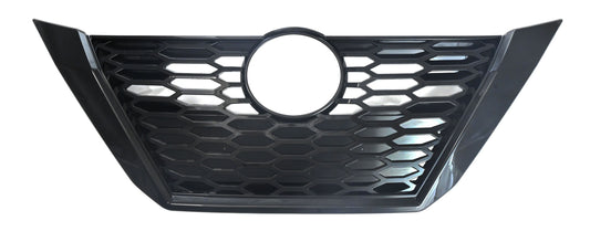 ABS6511BLK 20-22 Nissan Sentra Does not fit grille with Camera 1 PC Gloss Black Clip-On W/Tape Grille Overlay Chrome Delete Kit