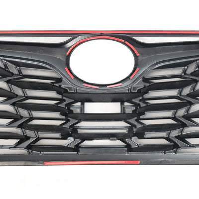 2020-22 Toyota Highlander LE/XLE Does not fit grille with Camera 1 PC Gloss Black Clip-On W/Tape Grille Overlay Chrome Delete Kit