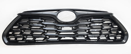 2020-22 Toyota Highlander LE/XLE Does not fit grille with Camera 1 PC Gloss Black Clip-On W/Tape Grille Overlay Chrome Delete Kit