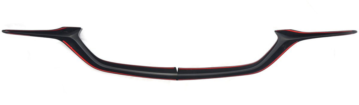 ABS6572BLK 17-22 Mazda CX-5 2 PCS Gloss Black Tape-on Grille Overlay Chrome Delete Kit
