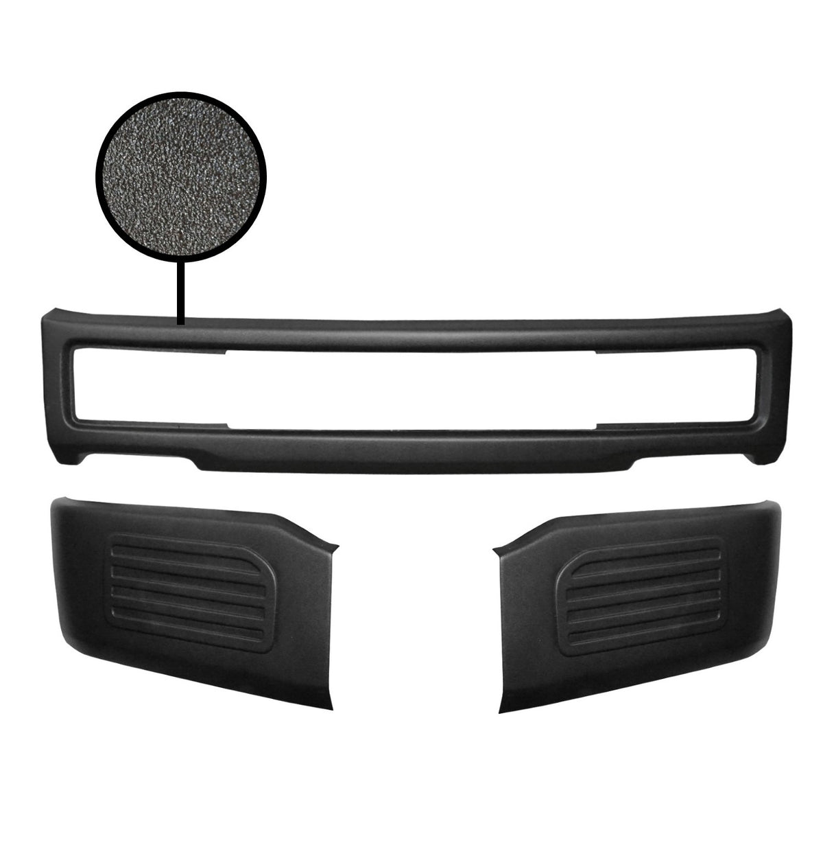 Armor-coated front bumper for 2018-2020 Ford F150, with fog lamps and no tow hook cutouts