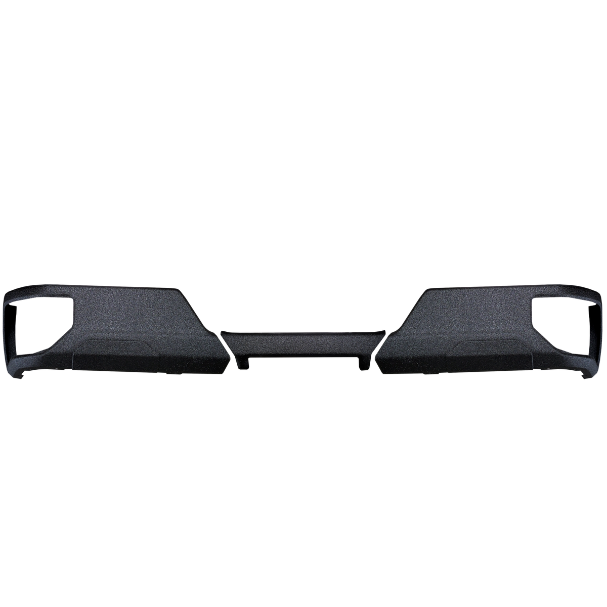 Armor Coated Rear BumperShellz for 2019-2024 Silverado or Sierra No Parking Sensors and No Exhaust Cut-Outs - Chrome Delete Kit