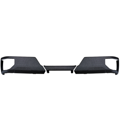 Armor Coated Rear BumperShellz for 2019-2024 Silverado or Sierra No Parking Sensors and No Exhaust Cut-Outs - Chrome Delete Kit