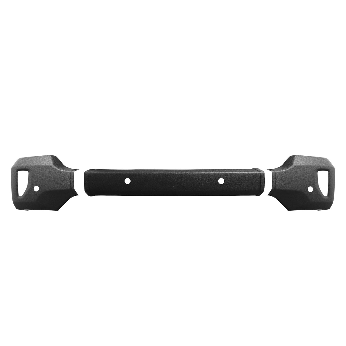 Armor-coated front BumperShellz for 2016-2018 Chevy Silverado 1500, with parking sensors and fog lamps, durable finish