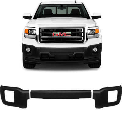 2014-2015 GMC Sierra 1500 Front BumperShellz - Chrome Delete Overlays Chrome Delete Kit No Bed-Lined (ABS Sprayed with Truck Bed Liner)