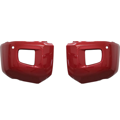 Barcelona Red (Color Code: 3R3) BumperShellz Front Bumper Overlays for 2014-2021 Toyota Tundra, Chrome Delete Kit, With Sensor Holes – Ideal for Bumper Black-Out.