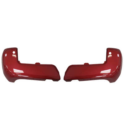 Barcelona Red rear bumper cover for 2016-2023 Toyota Tacoma, featuring parking sensor cutouts.
