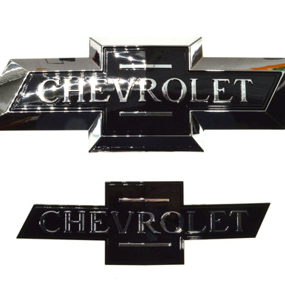 CBT6721-6714BLK 15-20 Chevrolet Colorado 2 PCS Centennial Tape-on Officially Licensed Chevrolet Emblem Set Chrome Delete Kit