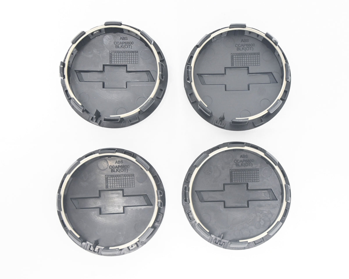 CCAP6800BLK 14-22 Chevrolet Silverado 1500 4 PCS Gloss Black Replacement Officially Licensed Chevrolet Wheel Cap Chrome Delete Kit