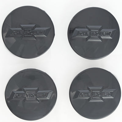 CCAP6800BLK 15-22 Chevrolet Suburban 4 PCS Gloss Black Replacement Officially Licensed Chevrolet Wheel Cap Chrome Delete Kit