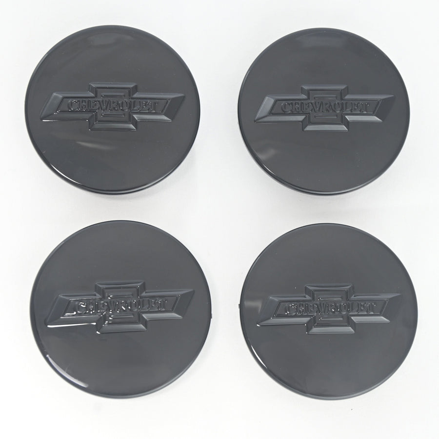 CCAP6804BLK 13-20 Chevrolet Impala 4 PCS Gloss Black Replacement Officially Licensed Chevrolet Wheel Cap Chrome Delete Kit