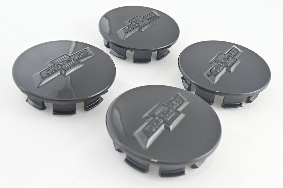 CCAP6804BLK 17-22 Chevrolet Equinox 4 PCS Gloss Black Replacement Officially Licensed Chevrolet Wheel Cap Chrome Delete Kit