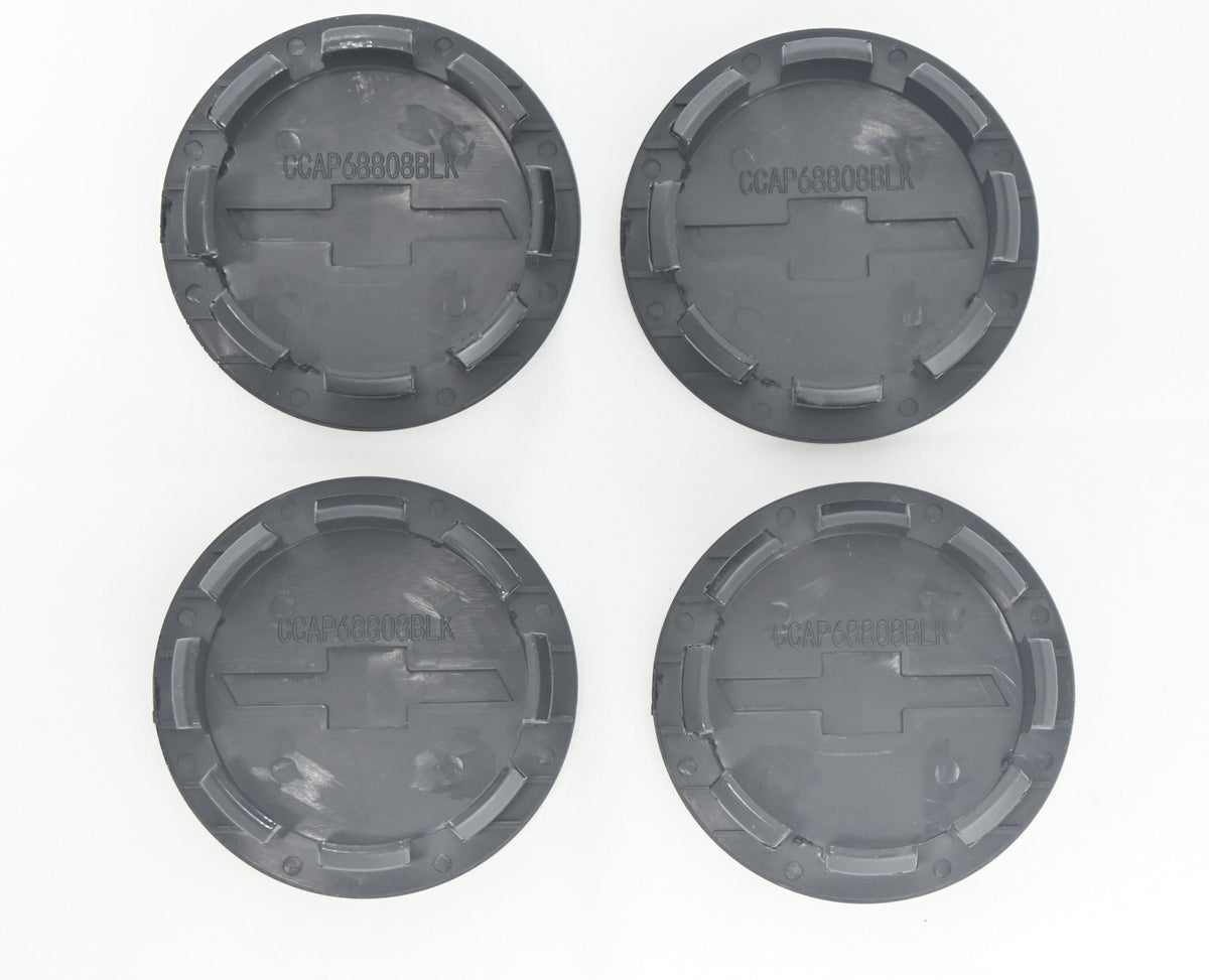 CCAP6808BLK 13-22 Chevrolet Traverse 4 PCS Gloss Black Replacement Officially Licensed Chevrolet Wheel Cap Chrome Delete Kit