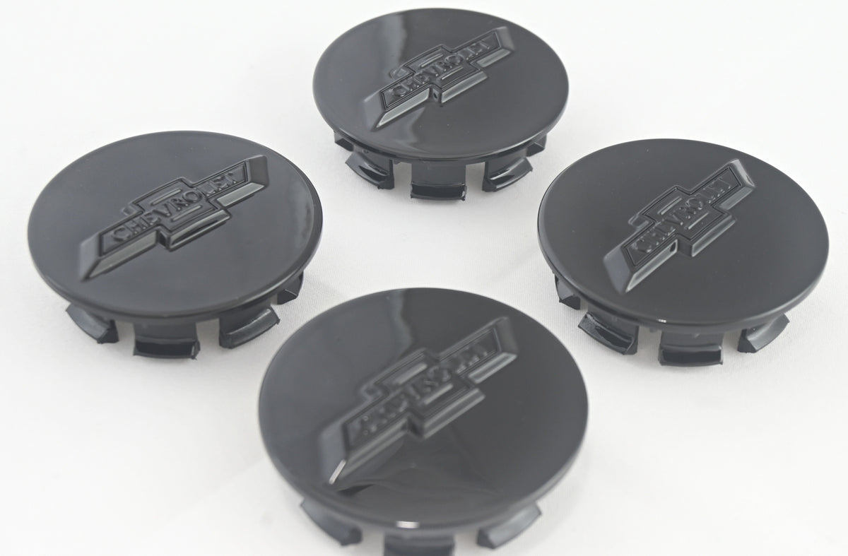 CCAP6808BLK 13-22 Chevrolet Traverse 4 PCS Gloss Black Replacement Officially Licensed Chevrolet Wheel Cap Chrome Delete Kit