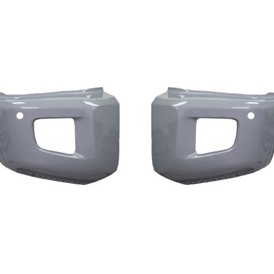 Cement Gray (Color Code: 1H5) BumperShellz Front Bumper Overlays for 2014-2021 Toyota Tundra, Chrome Delete Kit, With Sensor Holes – Ideal for Bumper Black-Out.