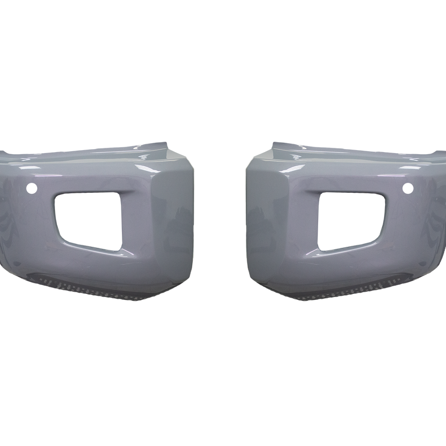 Cement Gray (Color Code: 1H5) BumperShellz Front Bumper Overlays for 2014-2021 Toyota Tundra, Chrome Delete Kit, With Sensor Holes – Ideal for Bumper Black-Out.