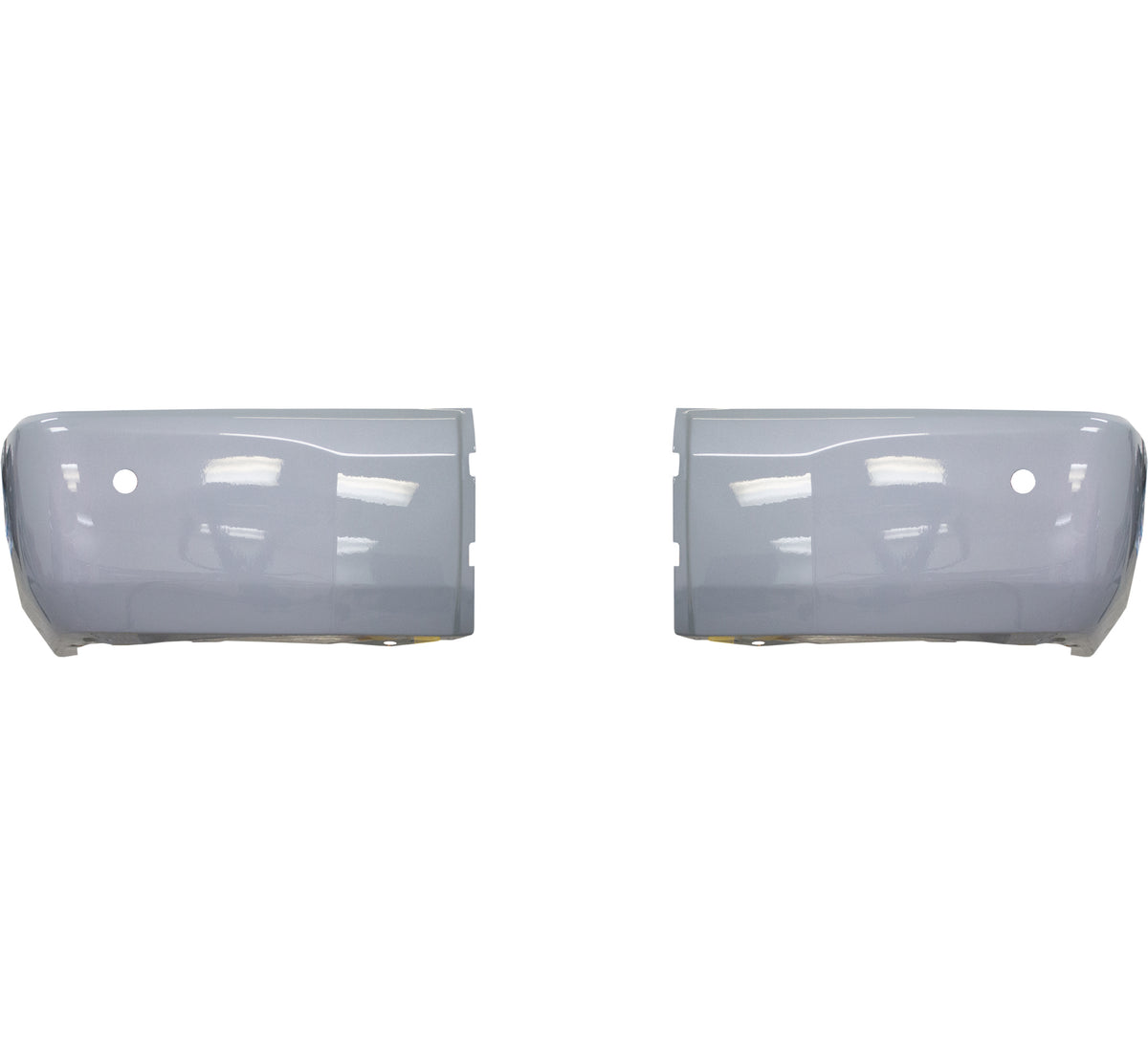 Cement Gray (Color Code: 1H5) BumperShellz Rear Bumper Overlays for 2014-2021 Toyota Tundra, With Sensor Holes, color matched OEM