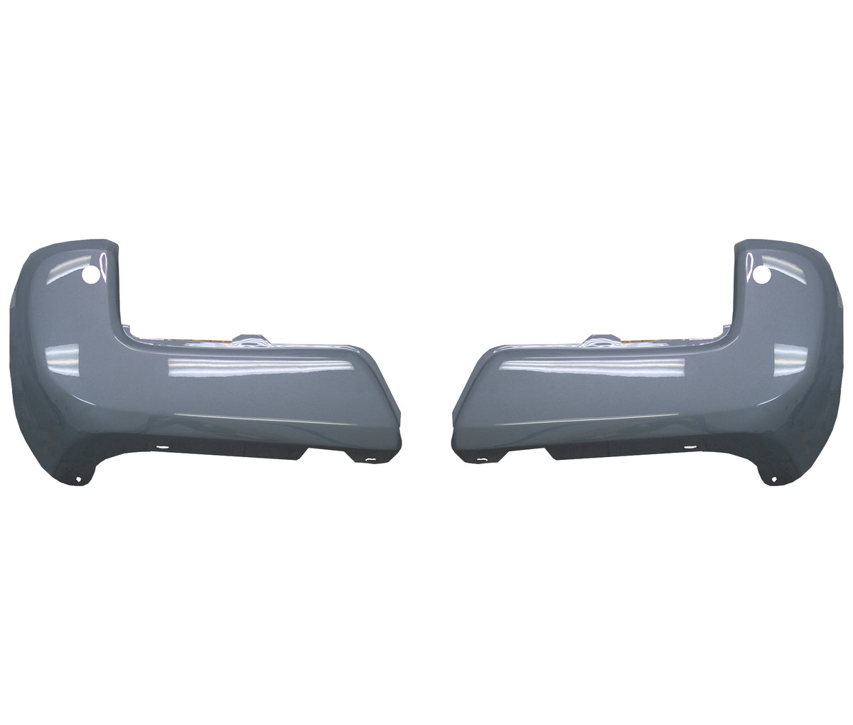 Cement Gray rear bumper cover for 2016-2023 Toyota Tacoma, with parking sensor cutouts.