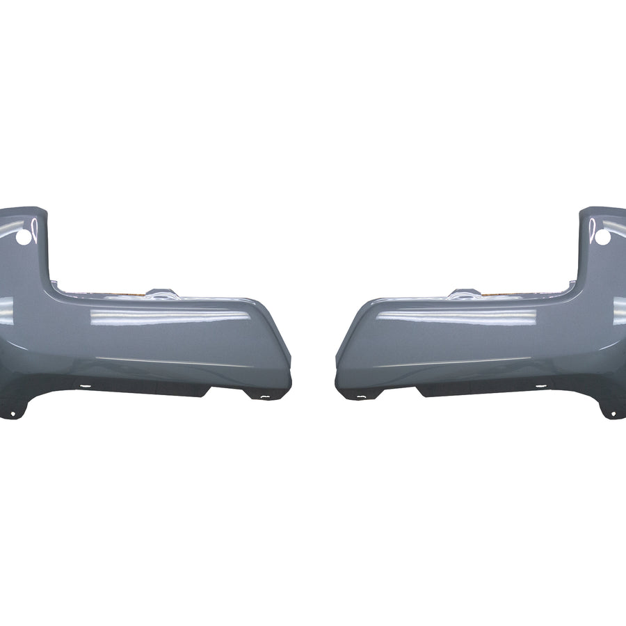 Cement Gray rear bumper cover for 2016-2023 Toyota Tacoma, with parking sensor cutouts.