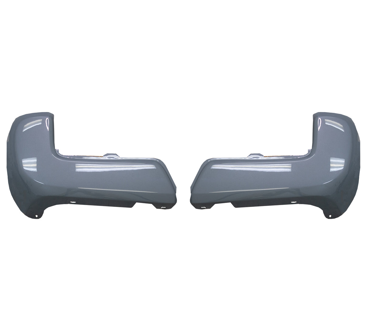 Cement Gray rear bumper cover for 2016-2023 Toyota Tacoma, smooth finish without sensor holes
