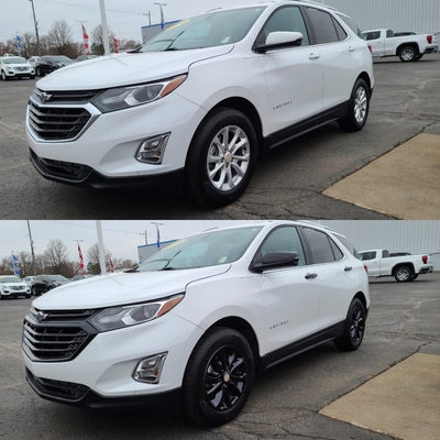 DH6319BLK 18-21 GMC Terrain W/ or W/O Smart Key 10 PCS Gloss Black Snap-on W/Tape Door Handle Cover Chrome Delete Kit