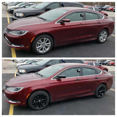 DH6313BLK 15-17 Chrysler 200 W/ or W/O Smart Key 10 PCS Gloss Black Snap-on W/Tape Door Handle Cover Chrome Delete Kit