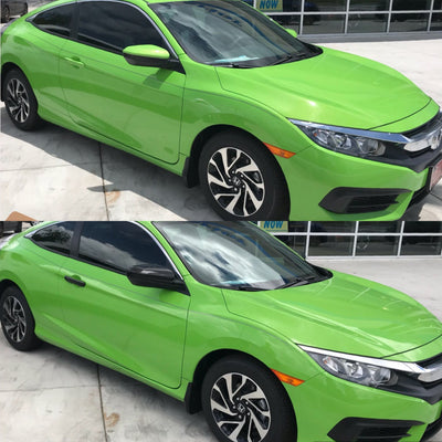 MC6281BLK 19-22 Honda Insight 2 PCS Top Gloss Black Tape-on Mirror Cover Chrome Delete Kit