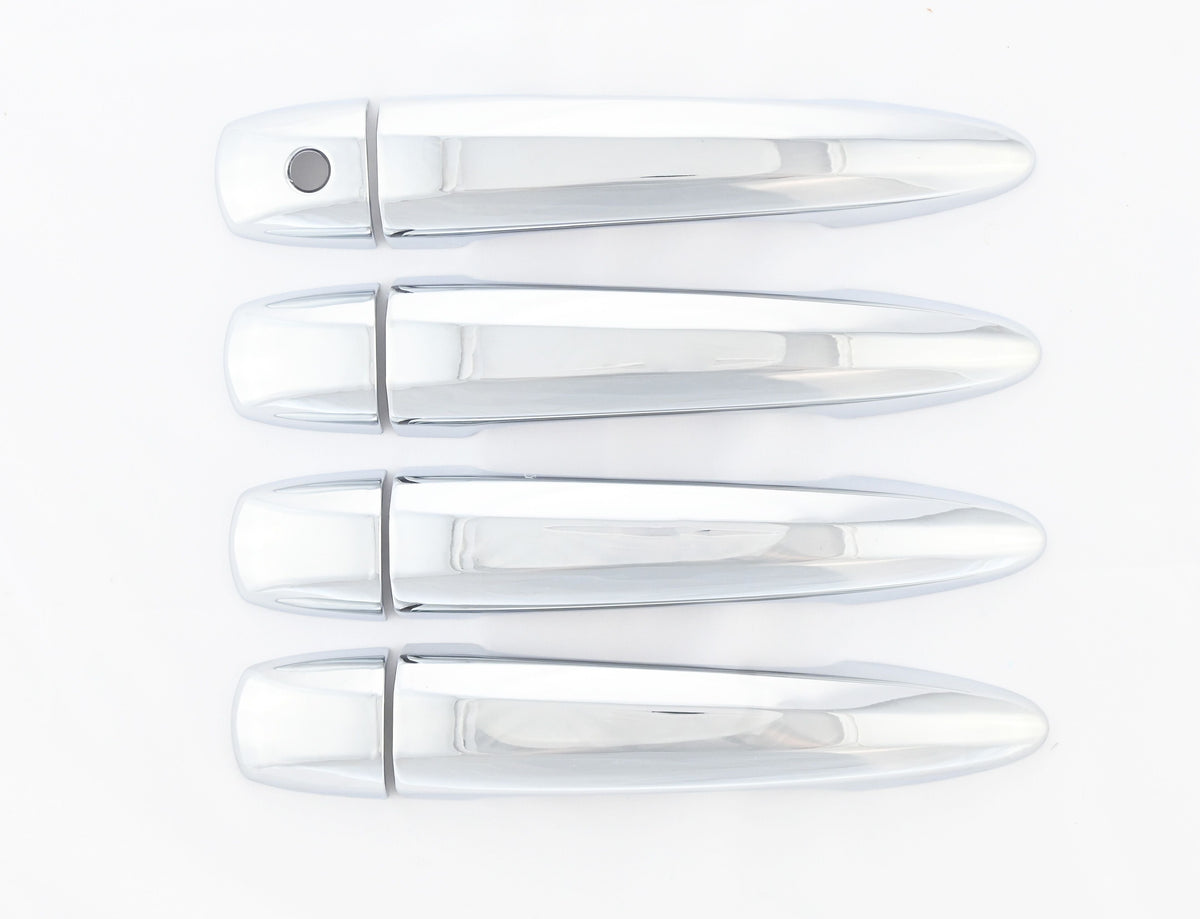 DH326 21-22 Nissan Rogue No Smart Key 8 PCS Chrome Snap-on W/Tape Door Handle Cover Chrome Delete Kit