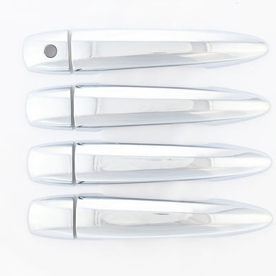 DH326 21-22 Nissan Rogue No Smart Key 8 PCS Chrome Snap-on W/Tape Door Handle Cover Chrome Delete Kit