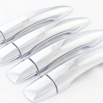 DH326 21-22 Nissan Rogue No Smart Key 8 PCS Chrome Snap-on W/Tape Door Handle Cover Chrome Delete Kit