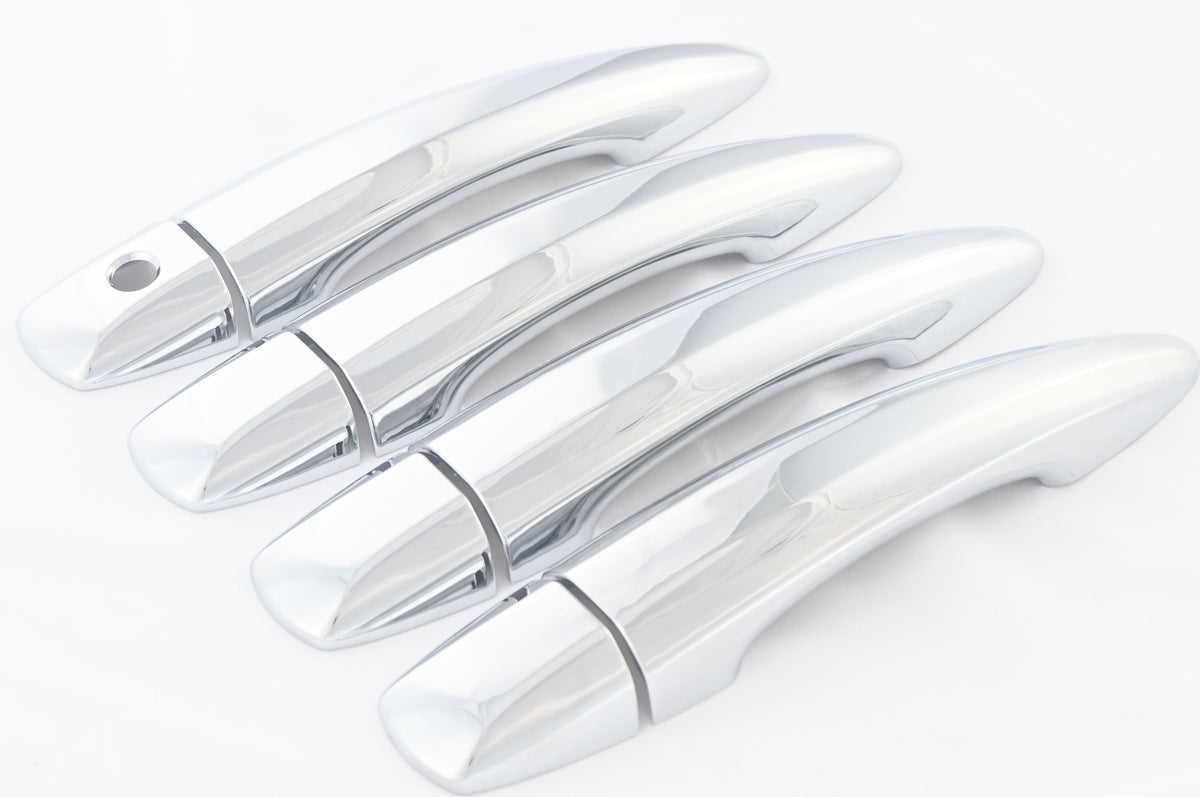 DH326 20-22 Nissan Sentra No Smart Key 8 PCS Chrome Snap-on W/Tape Door Handle Cover Chrome Delete Kit