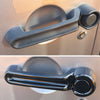 DH6122BLK 07-17 Jeep Wrangler No Smart Key 8 PCS Gloss Black Tape-on Door Handle Cover Chrome Delete Kit