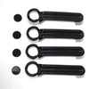 DH6122BLK 07-17 Jeep Wrangler No Smart Key 8 PCS Gloss Black Tape-on Door Handle Cover Chrome Delete Kit