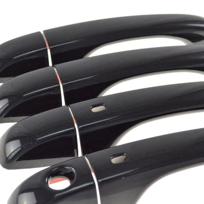 DH6185BLK 11-22 Chrysler 300 W/ Smart Key 8 PCS Gloss Black Snap-on W/Tape Door Handle Cover Chrome Delete Kit