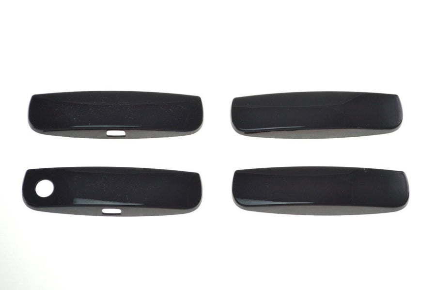 DH6186BLK 12-22 Dodge Challenger W/ Smart Key 4 PCS Gloss Black Tape-on Door Handle Cover Chrome Delete Kit