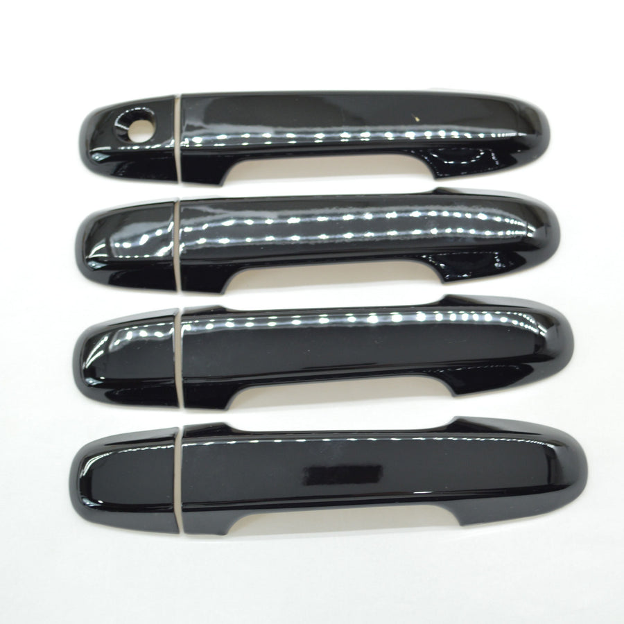 DH6196BLK 19-21 Subaru Forester Works over Keyless Sensors 8 PCS Gloss Black Tape-on Door Handle Cover Chrome Delete Kit