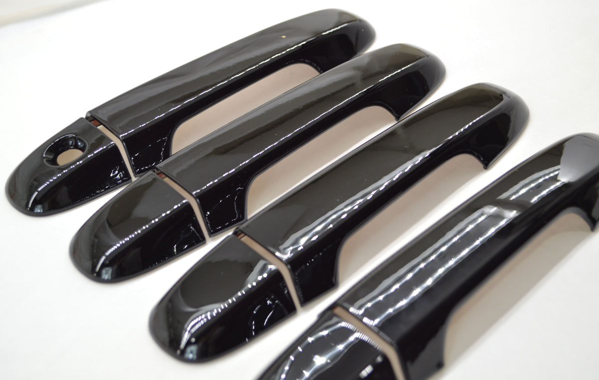DH6196BLK 20-21 Subaru Crosstrek Works over Keyless Sensors 8 PCS Gloss Black Tape-on Door Handle Cover Chrome Delete Kit