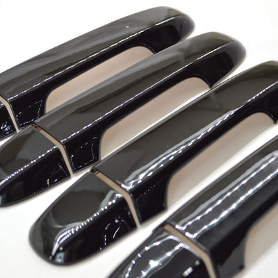 DH6196BLK 16-21 Subaru Impreza Works over Keyless Sensors 8 PCS Gloss Black Tape-on Door Handle Cover Chrome Delete Kit