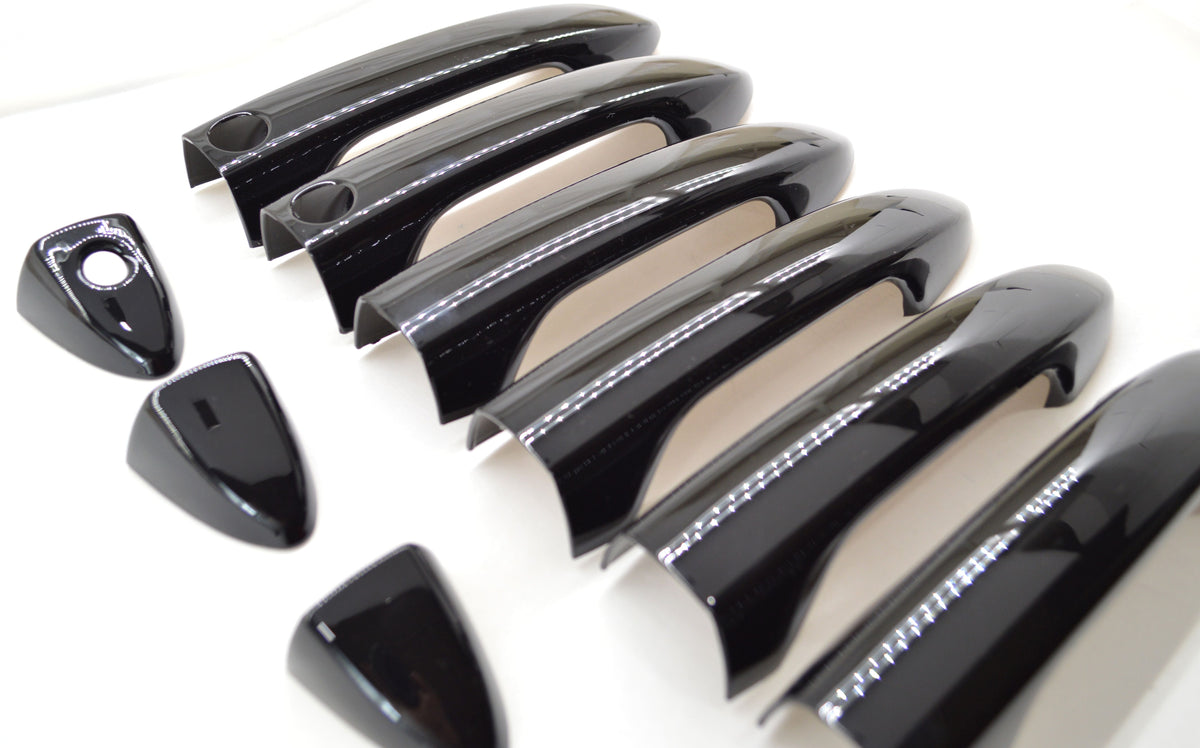 DH6230BLK 17-22 Honda Clarity W/ Smart Key 10 PCS Gloss Black Snap-on W/Tape Door Handle Cover Chrome Delete Kit