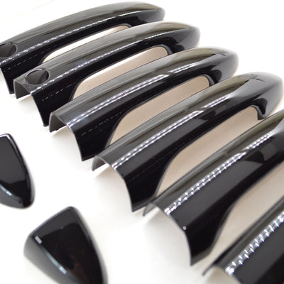 DH6230BLK 17-22 Honda Clarity W/ Smart Key 10 PCS Gloss Black Snap-on W/Tape Door Handle Cover Chrome Delete Kit