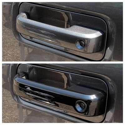 DH6245BLK 15-20 Ford F-150 W/ or W/O Smart Key 6 PCS Gloss Black Snap-on W/Tape Door Handle Cover Chrome Delete Kit