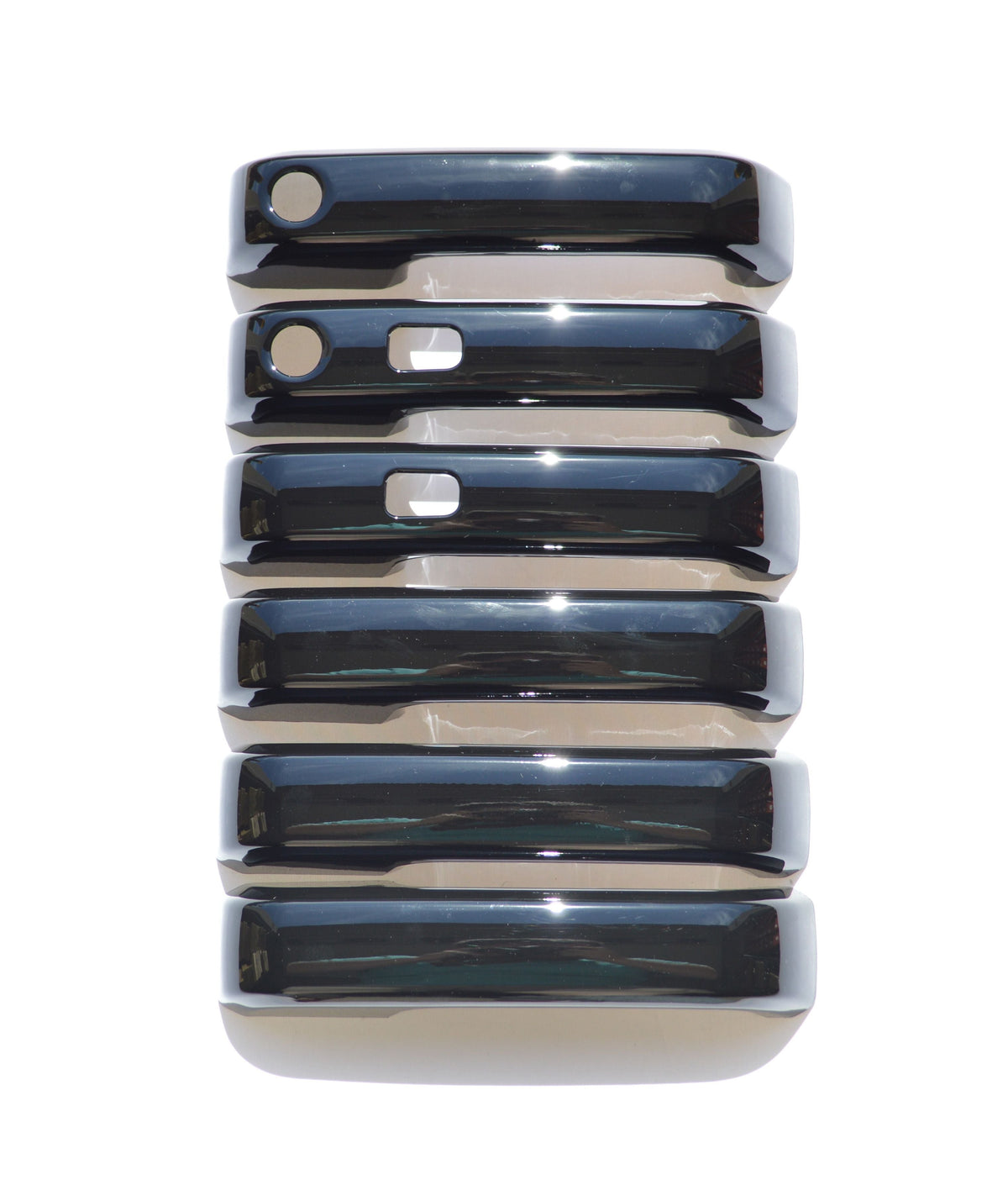 DH6245BLK 15-20 Ford F-150 W/ or W/O Smart Key 6 PCS Gloss Black Snap-on W/Tape Door Handle Cover Chrome Delete Kit