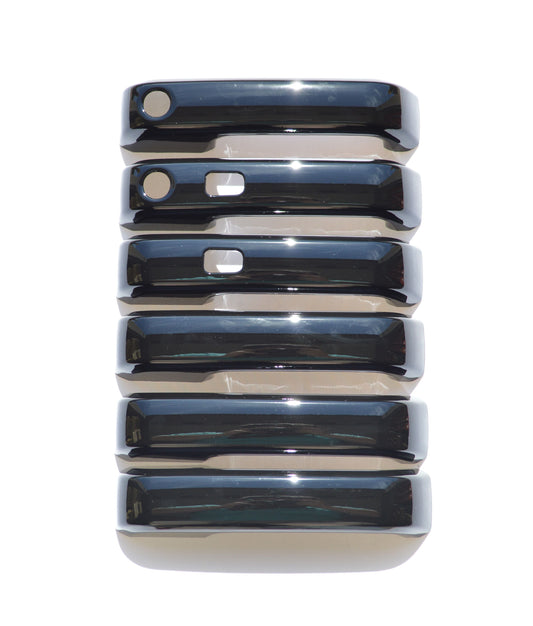 DH6245BLK 15-20 Ford F-150 W/ or W/O Smart Key 6 PCS Gloss Black Snap-on W/Tape Door Handle Cover Chrome Delete Kit
