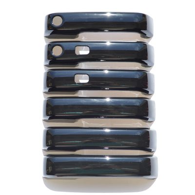 DH6245BLK 17-22 Ford F-250 Super Duty/F-350 Super Duty W/ or W/O Smart Key 6 PCS Gloss Black Snap-on W/Tape Door Handle Cover Chrome Delete Kit