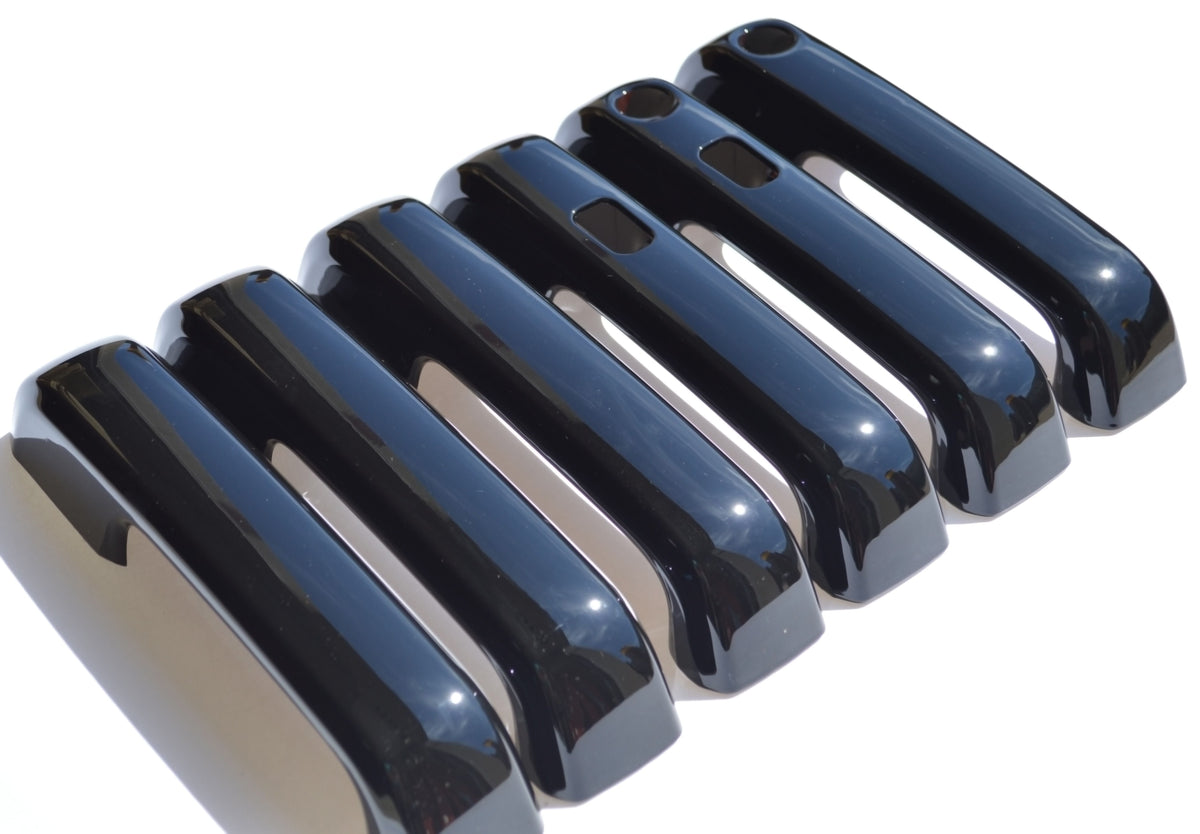 DH6245BLK 15-20 Ford F-150 W/ or W/O Smart Key 6 PCS Gloss Black Snap-on W/Tape Door Handle Cover Chrome Delete Kit
