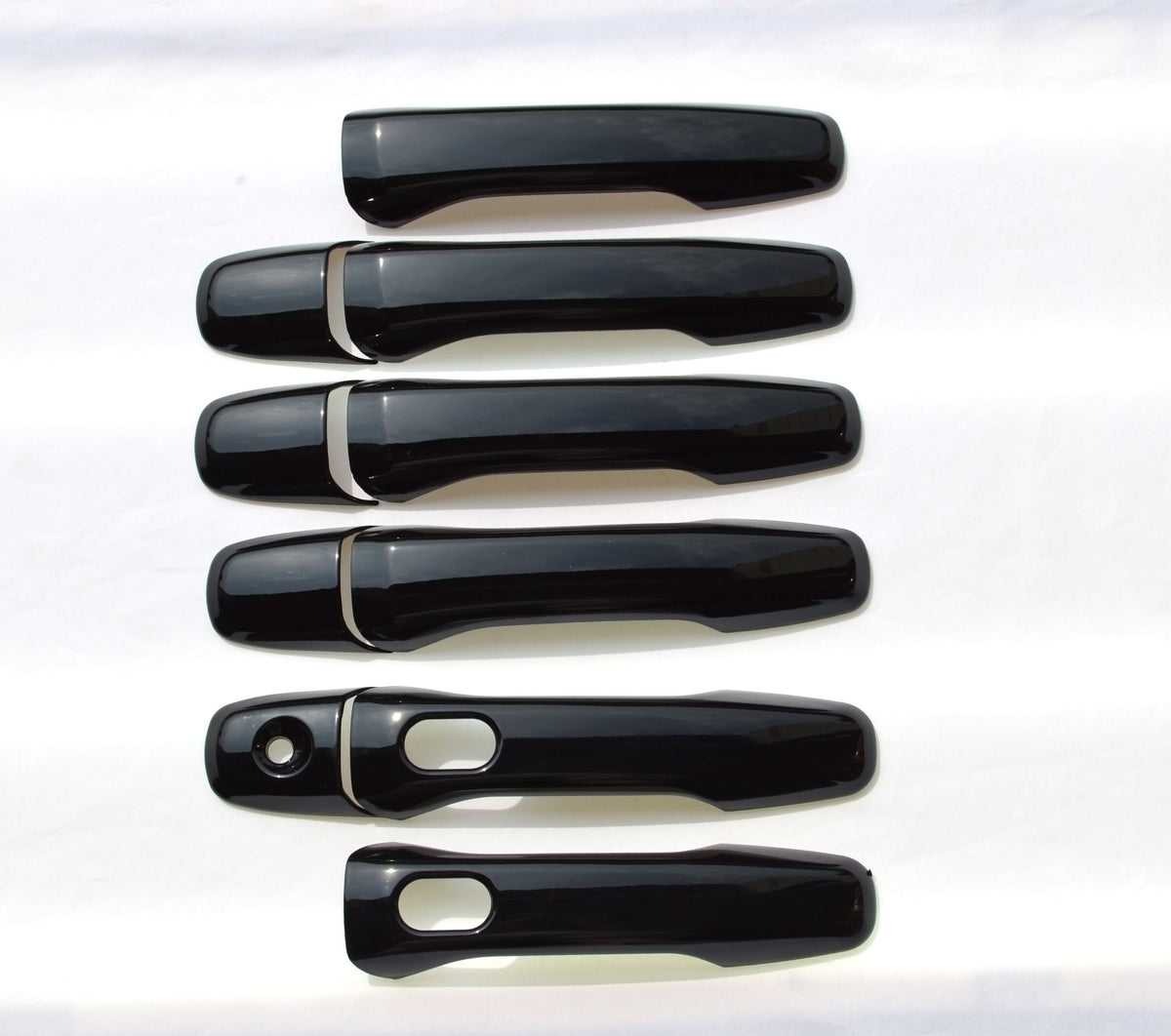 DH6262BLK 11-19 Ford Explorer W/ or W/O Smart Key 8 PCS Gloss Black Snap-on W/Tape Door Handle Cover Chrome Delete Kit