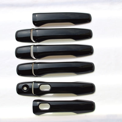DH6262BLK 11-19 Ford Explorer W/ or W/O Smart Key 8 PCS Gloss Black Snap-on W/Tape Door Handle Cover Chrome Delete Kit