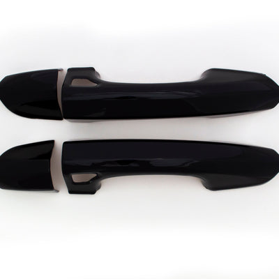 DH6263BLK 15-22 Ford Mustang W/ Smart Key 4 PCS Gloss Black Snap-on W/Tape Door Handle Cover Chrome Delete Kit