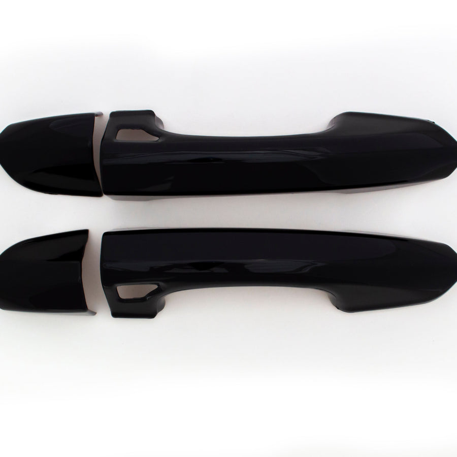 DH6263BLK 15-22 Ford Mustang W/ Smart Key 4 PCS Gloss Black Snap-on W/Tape Door Handle Cover Chrome Delete Kit