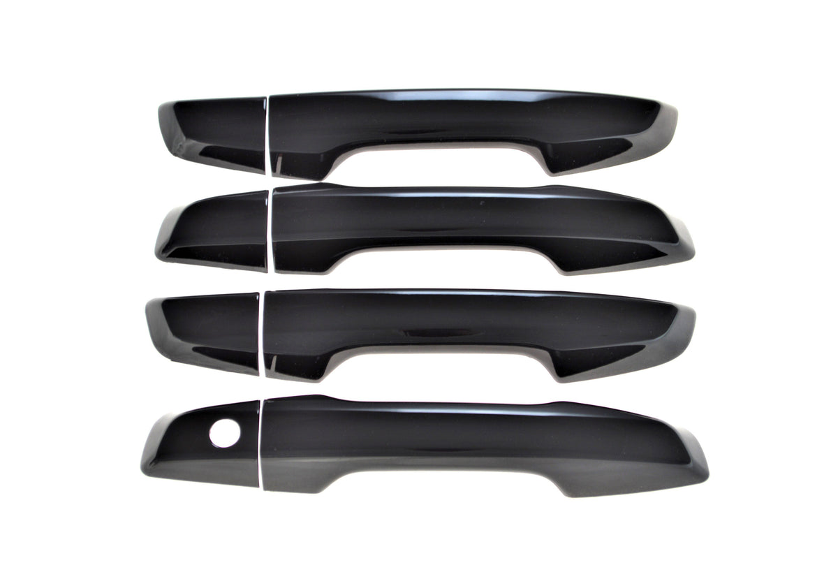 DH6276BLK 17-22 Honda CR-V No Smart Key 8 PCS Gloss Black Snap-on W/Tape Door Handle Cover Chrome Delete Kit